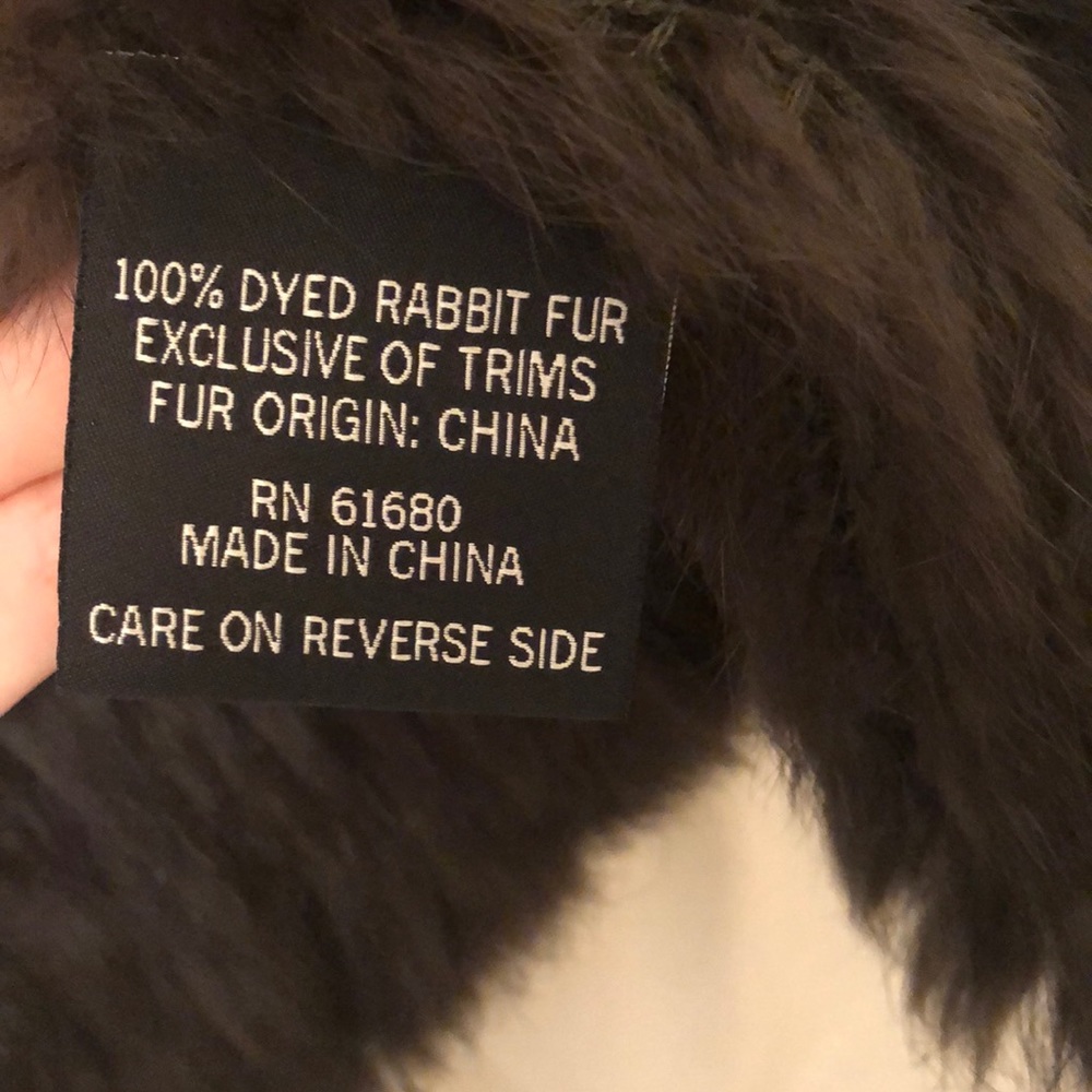 Brown Rabbit Fur vest - Picture 4 of 5